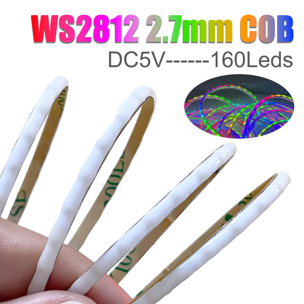 Ws2812B Strip 5V - DC5V 2,7 mm ultraschmaler COB-LED-Streifen WS2812B,