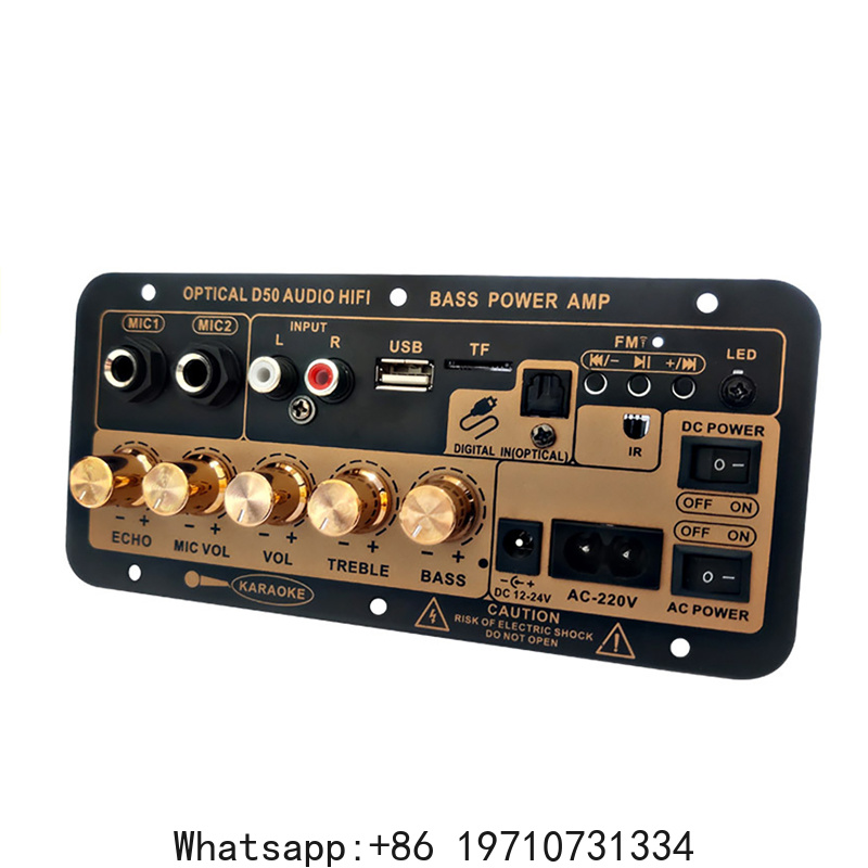 Microphone Module - Bluetooth-Audioverstärkerplatine 100W Digitaler Subwoofer Dual-Mikrofon-Verstärkermodul für