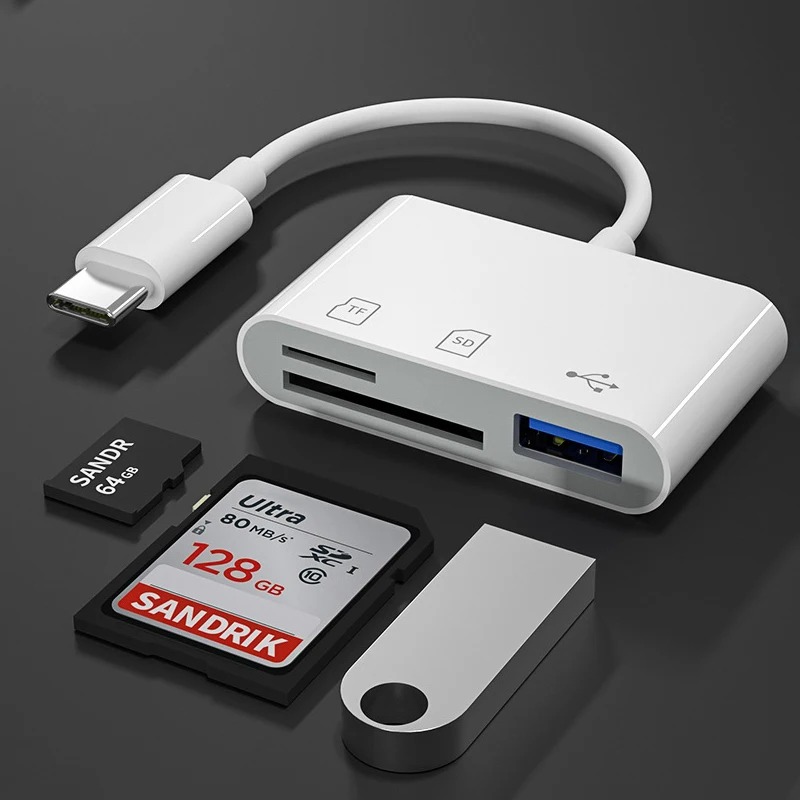 Sd Card Module - 3-in-1-Adapter mit Typ-C-auf-USB-C- und OTG-Funktion für