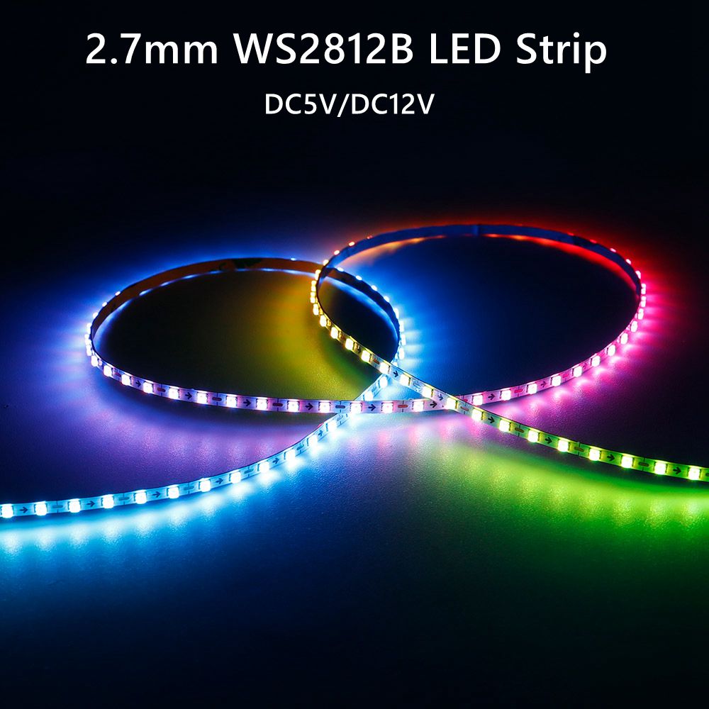 Ws2812B Strip 5V - 2,7mm WS2812B LED-Streifen Ultra Schmale Weiße